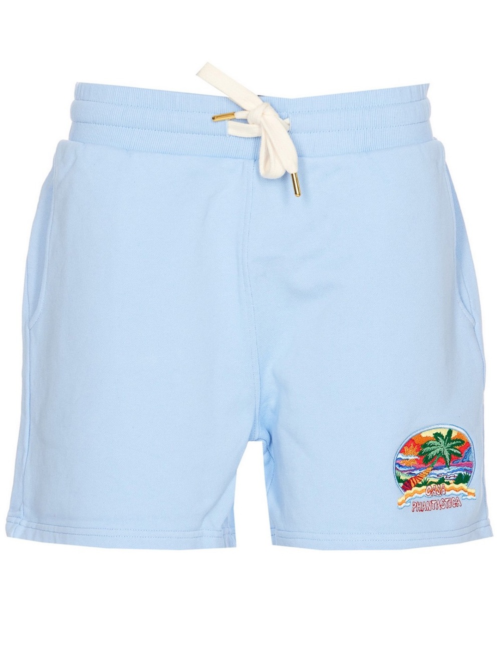 CASABLANCA - Embroidered-motif Track Shorts In Blue